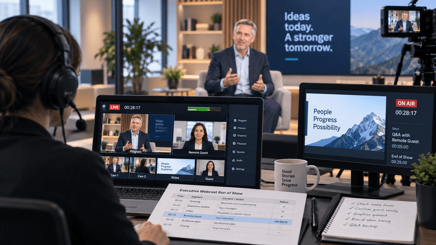 Executive Webcast Run of Show That Holds Up